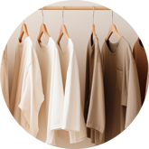 色々な素材の服の写真